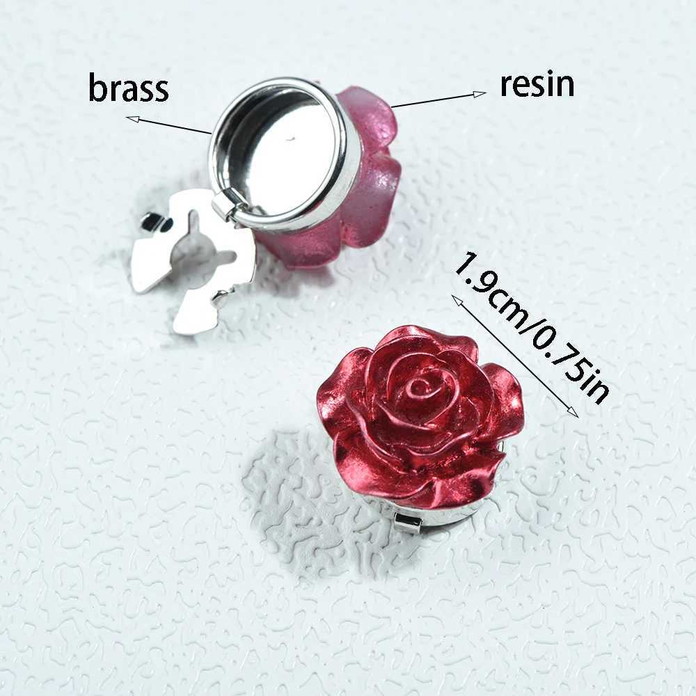 ICEYY Elegant Womens Shirts Cufflinks Rose Flower Button Covers Set Mens or Womens Shirt Cufflinks for Tux Shirt Decoration XJ250614