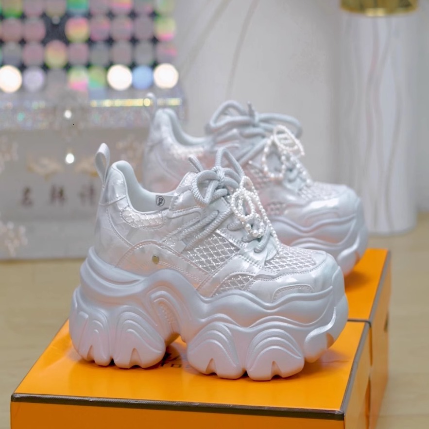 Ddmysports Korean Style Ultra Thick Sole Dad For Women Breathable Thin Version Summer Small Size Platform Height Increasing Sports Mesh Shoes Outdoor 