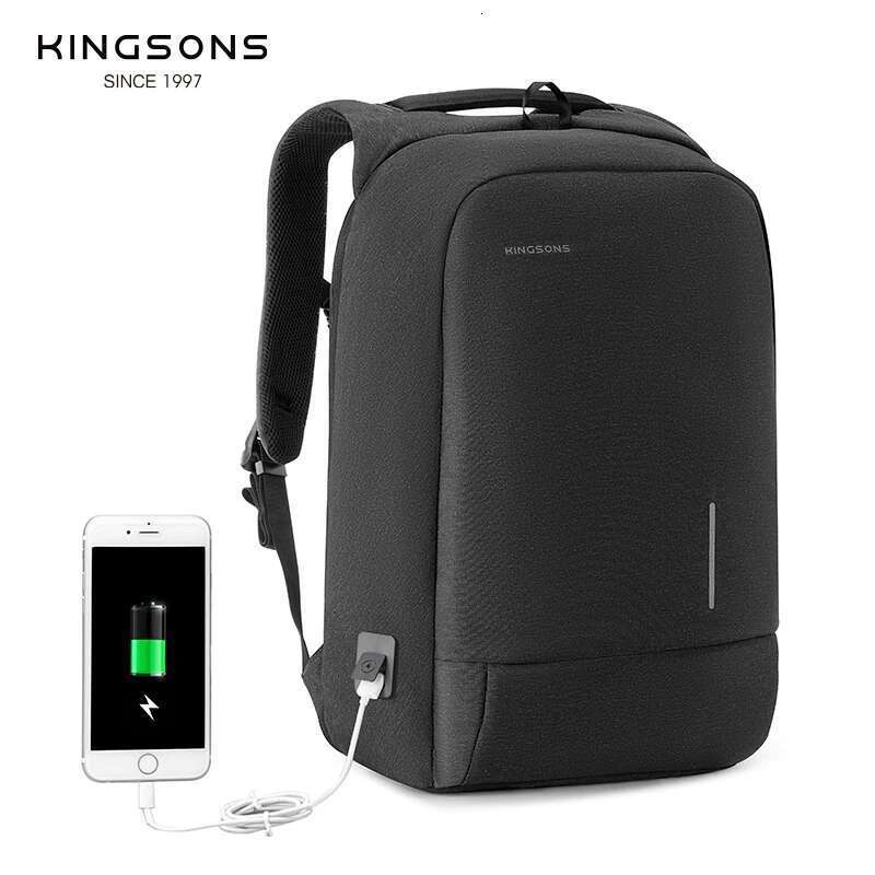Kingsons Anti-Theft For Men Boys School Backpack 13.3/15.6/17.3 Inch Laptop Computer Bag Fashion Male Mochila 2023