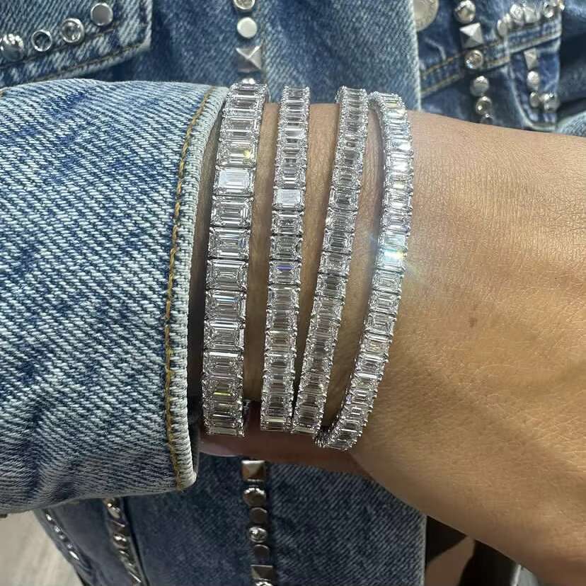 Bracelet Pass Diamond Tester GRA Certified VVS Moissanite Tennis Bracelet Wholesale Price 925 Sterling Silver Fine Jewelry