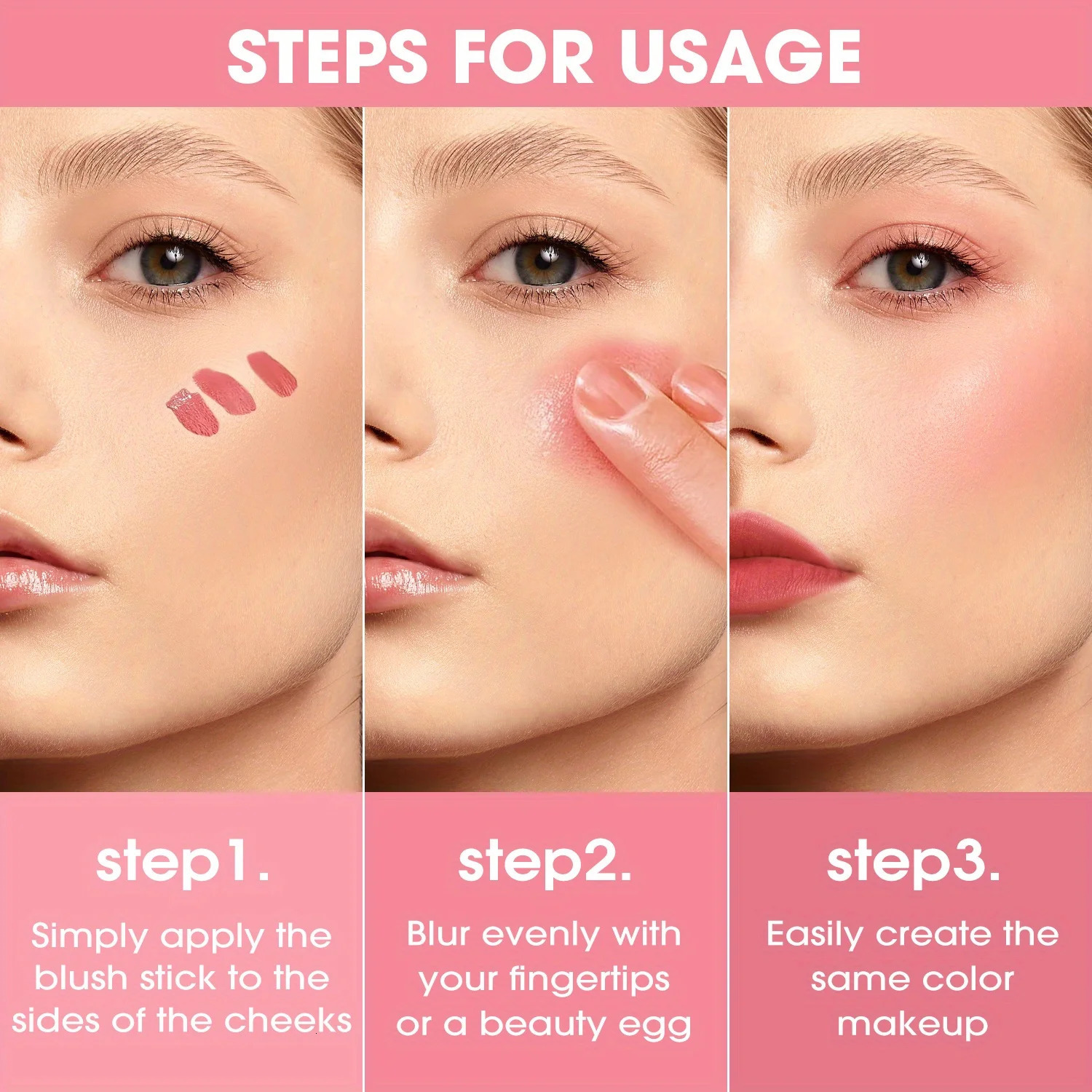 Liquid Blush Matte Clear Natural Cross-border Blush Stick Atmosphere Pure Desire Pseudo Plain Face 250614