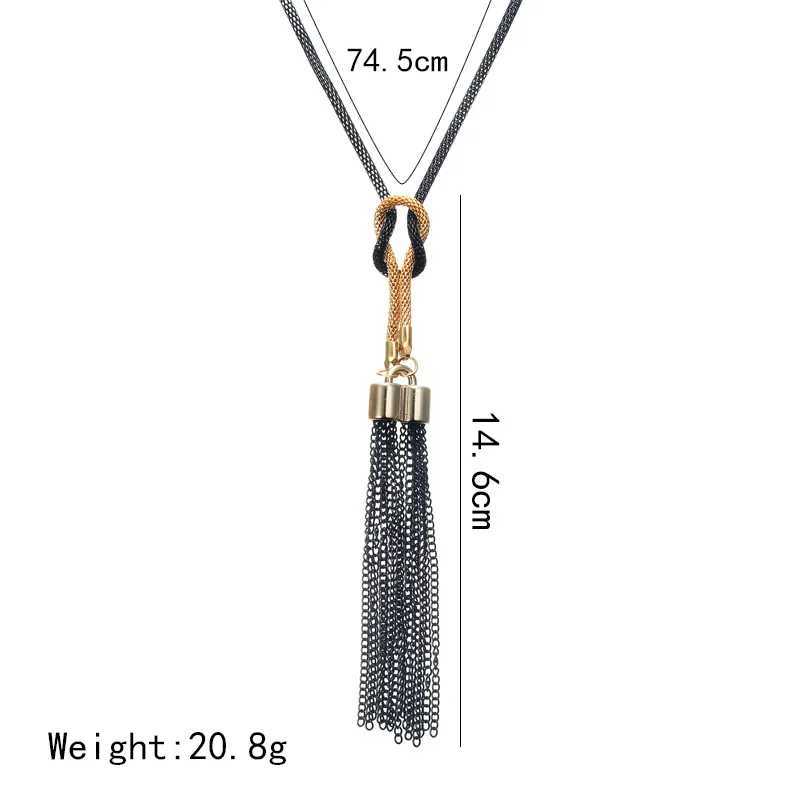New Arrival Female Pendant Necklace Tassel Long Winter Sweater Chain Necklace for Women Necklaces Wholesale Sales Collar Z250614
