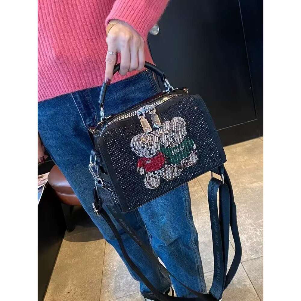 Rhinestone Handbag 2025 New Diamond-Studded Small Square Women's Fashion Trend Sequin Shoulder Crossbody Bag