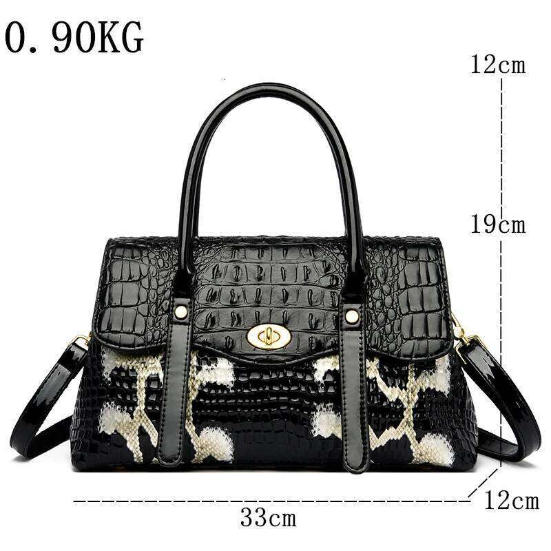 Handbag Alligator Designer PU Patent Leather Crossbody For Women Tote Fashion Ladies Messenger Shoulder Bag Bolsa