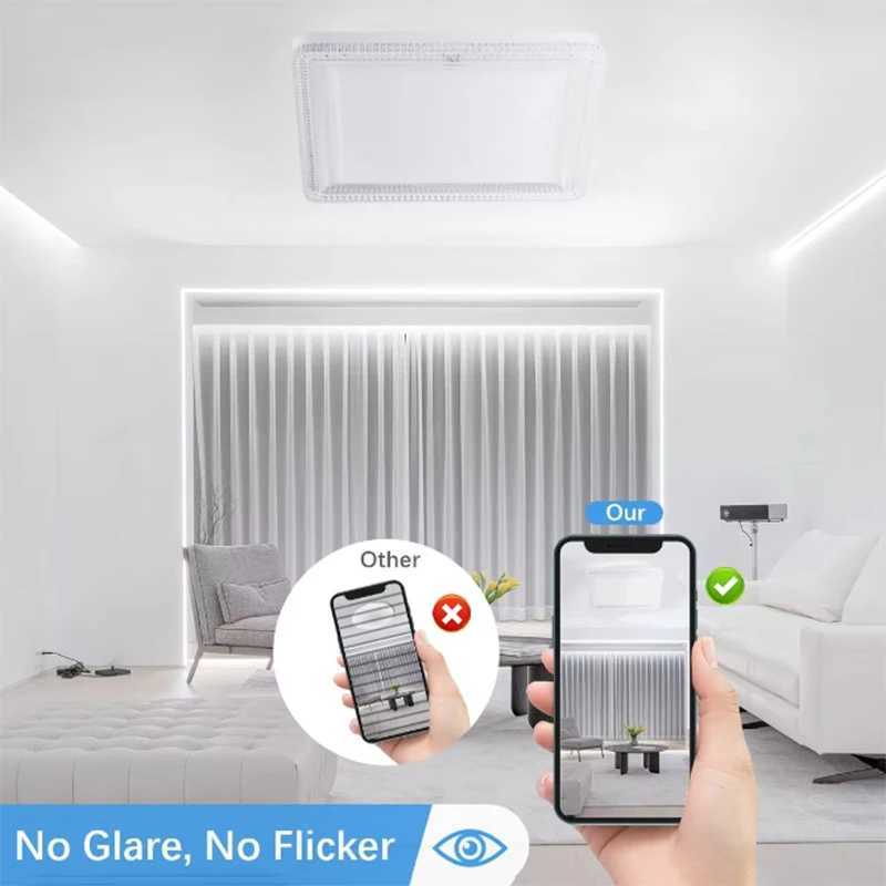 Modern Ultra-thin Square LED Ceiling Lamp Transparent Bedroom Office Kitchen For Room Ceiling Light Fixture Home DecorationXJ2500613