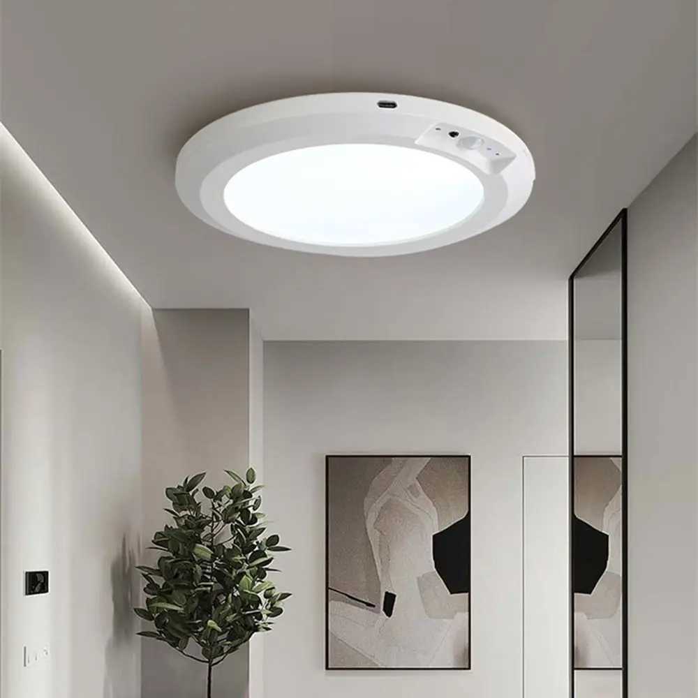 Practical Round Motion Sensor Lights Wireless induction 3 Color Ceiling Light Dimmable Motion Activated LED Closet Lamp Garage XJ2500613