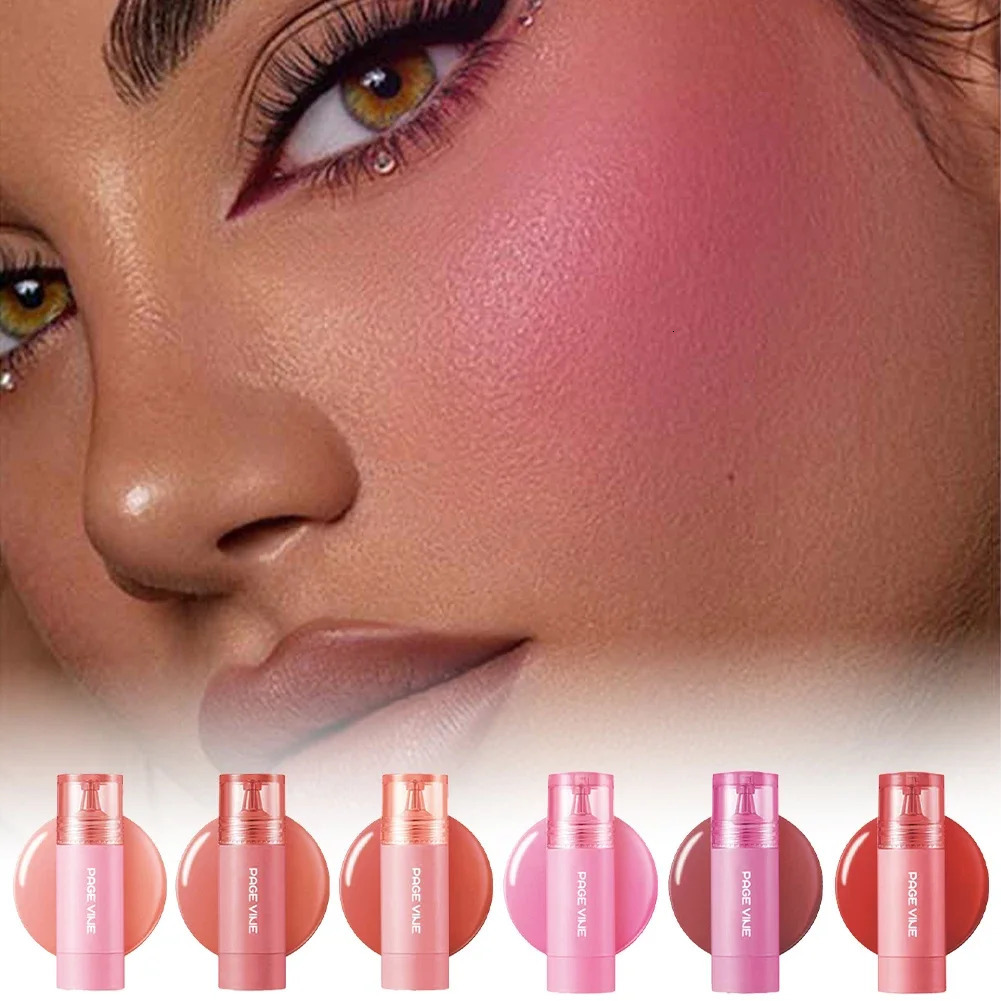 Liquid Blush Brighten Natural Rouge Multifunctional Matte Lipstick Shadow Cheek Spot Coating Blush 250614