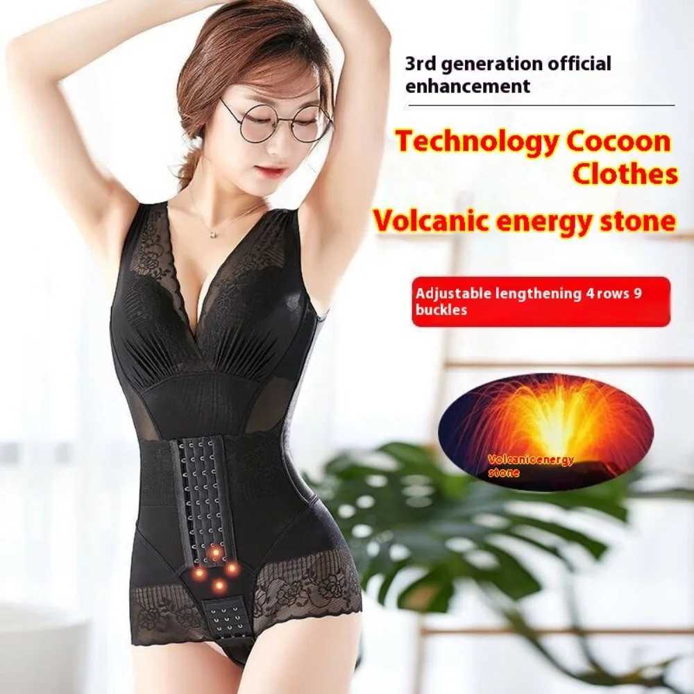 Summer Seamless Shapewear Women Postpartum Bodysuit Belly Fat Burner Shapers Hip Lift Body Sculpting Compression Underwear Bodysuit XJ250614