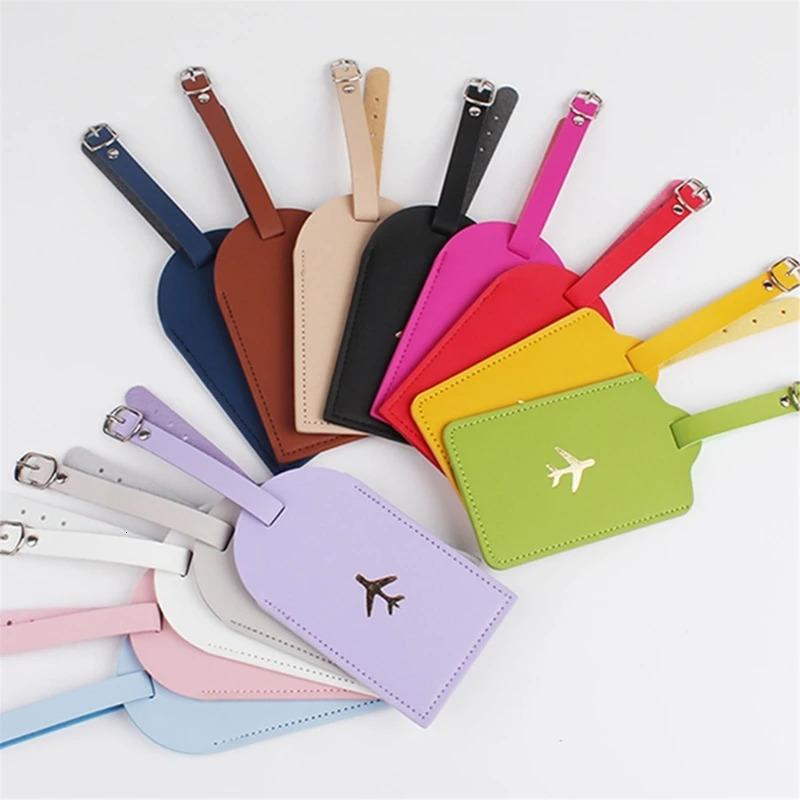 Leather Suitcase Luggage Tag Label Bag Pendant Handbag Portable Travel Accessories Name ID Address Tags for Women Men 250614
