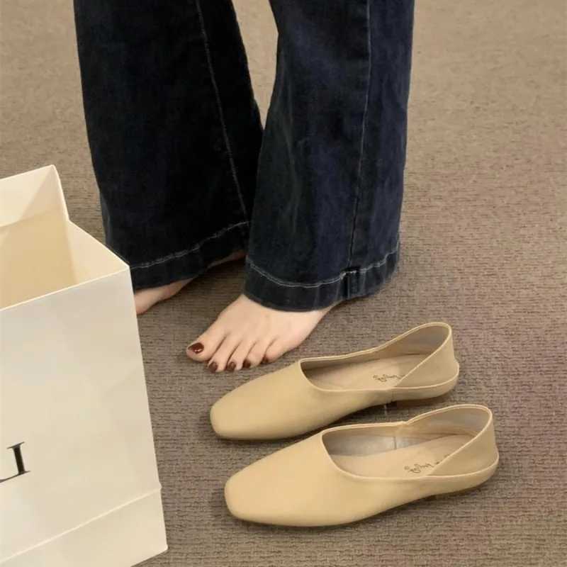 Womens Slip Leather Loafers Spring Autumn Ballet Shoes Ladies Casual Round Toe Cute Flats Nurse Shoes Sneakers XJ250614