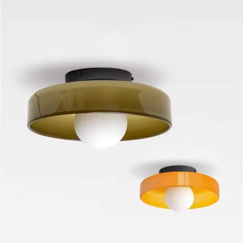 Vintage Glass Ceiling Light G9 35CM Single Head Lamp Source Wall Lamp For Entryway Hallway Balcony Living Room Bedroom LED Light XJ2500613