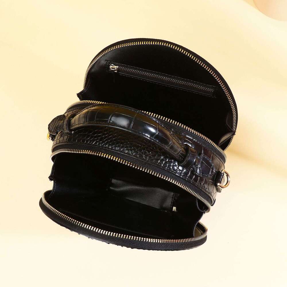 Pattern Himalayan Women's Crocodile Round Cake New Large Capacity Crossbody Summer Shoulder Handbag Accordion Bag Trendy