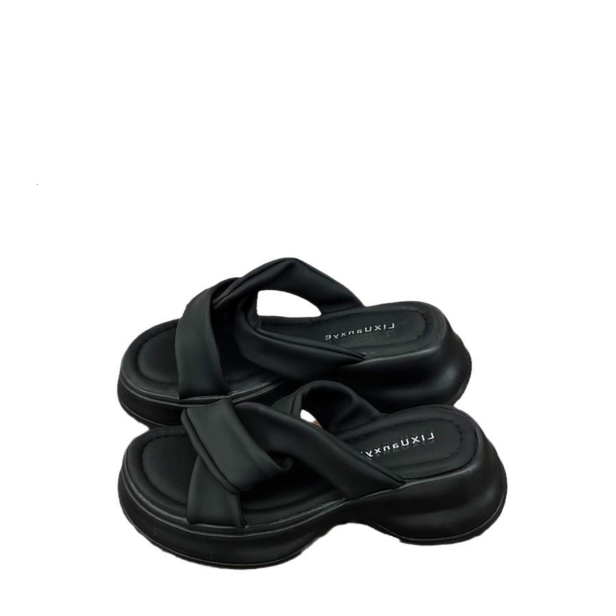Ddmyoutdoor Thick Soled Summer Sandals For Women Fashionable Outdoor Wear New Style High End Niche Beach Casual One Strap Slippers Outdoor Shoes