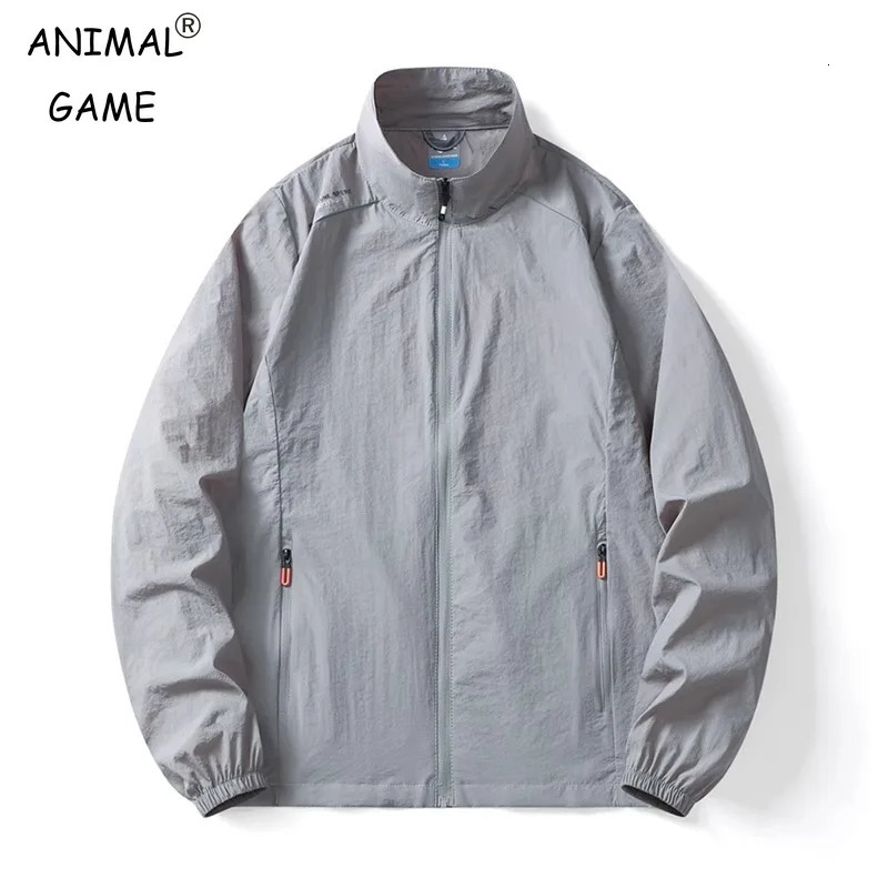 Summer Mens Lightweight Jacket Full Zip Sun Protection Coats Long Sleeve Streetwear for Men Hiking Fishing Pockets 250614