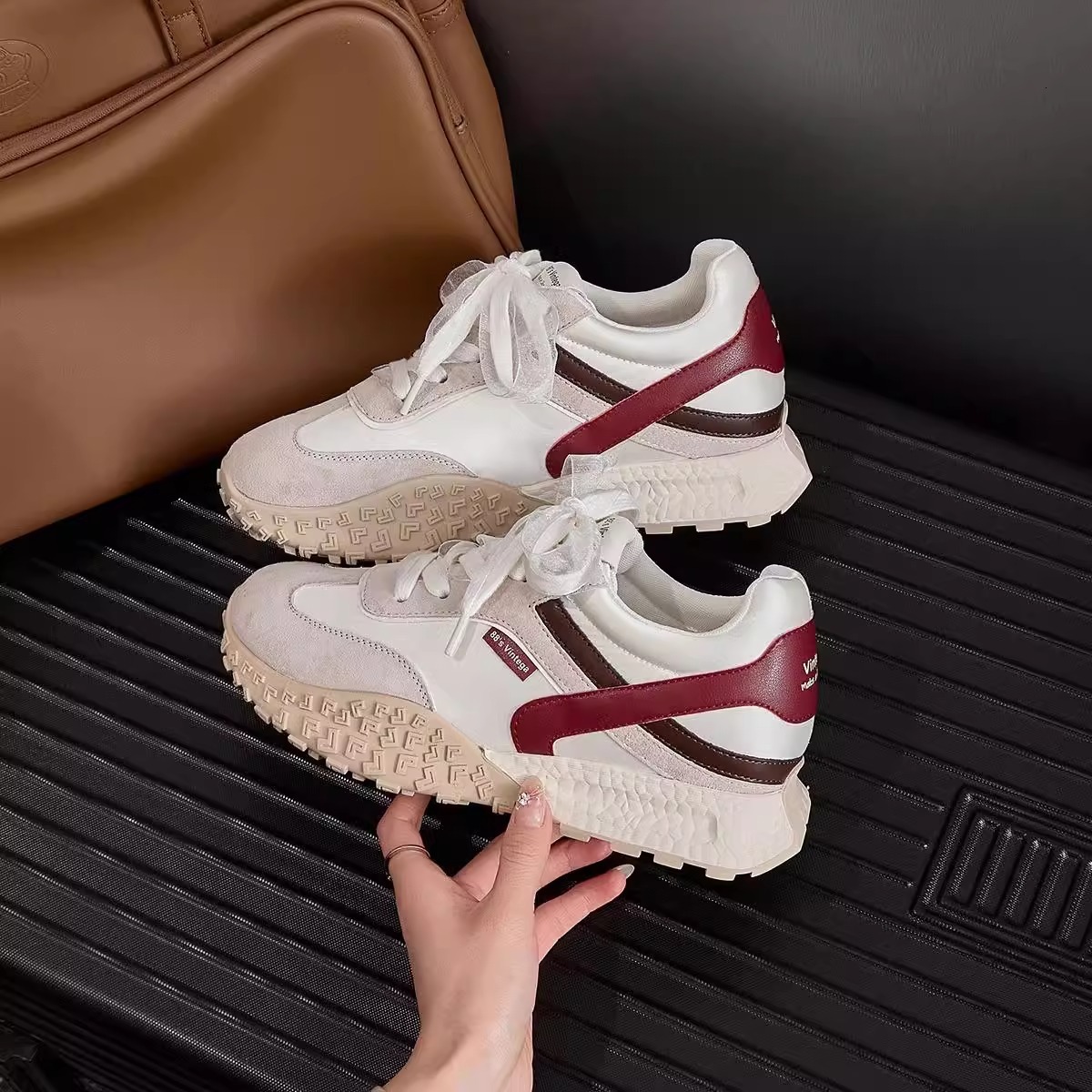 Ddmysports New Thick Soled Height Increasing German Training For Women Spring Versatile Casual Dad Shoes Ballet Style Agan Outdoor Shoes