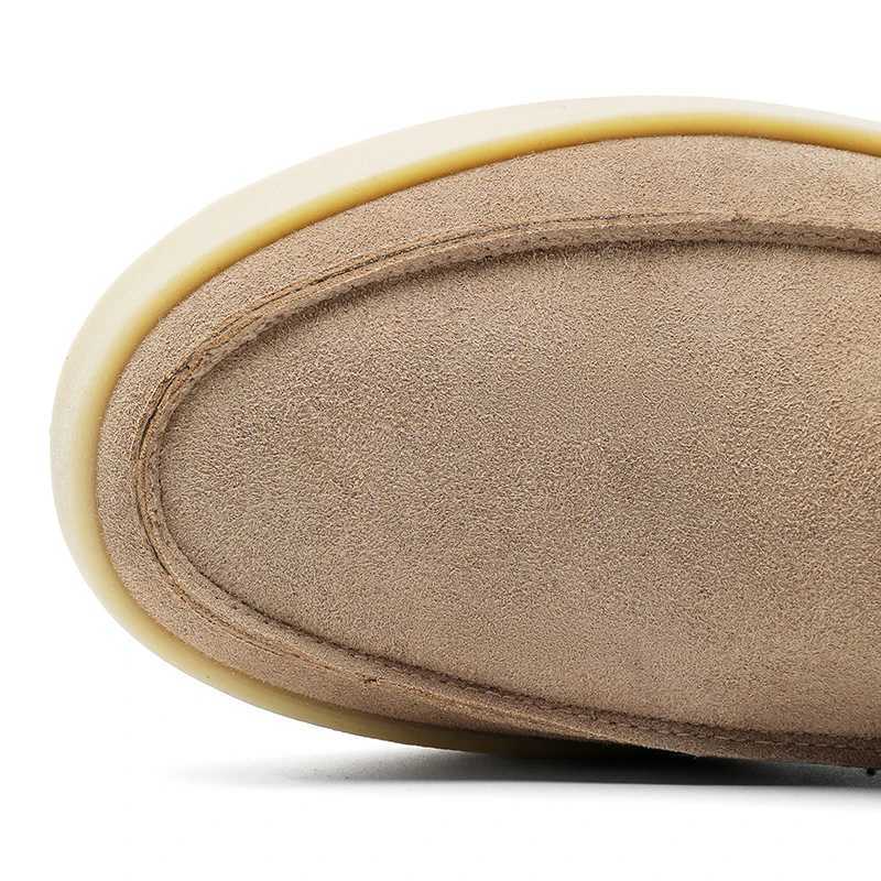 Fi Mens Slip- Casual Shoes Suede Leather Mens Trendy Classic Loafers Men Outdoor Driving Flats Mens Shoes XJ250614
