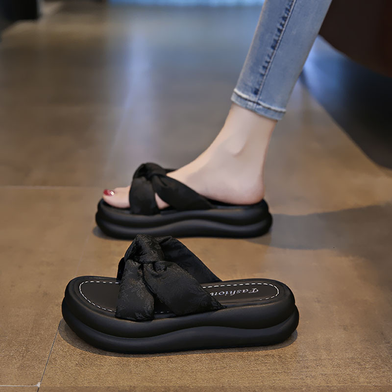 Ddmyoutdoor Ddmyoutdoor Women S Sandals New Summer Outdoor Fairy Style Thick Sole Beach Fashion One Word Slippers Shoes Outdoor Shoes