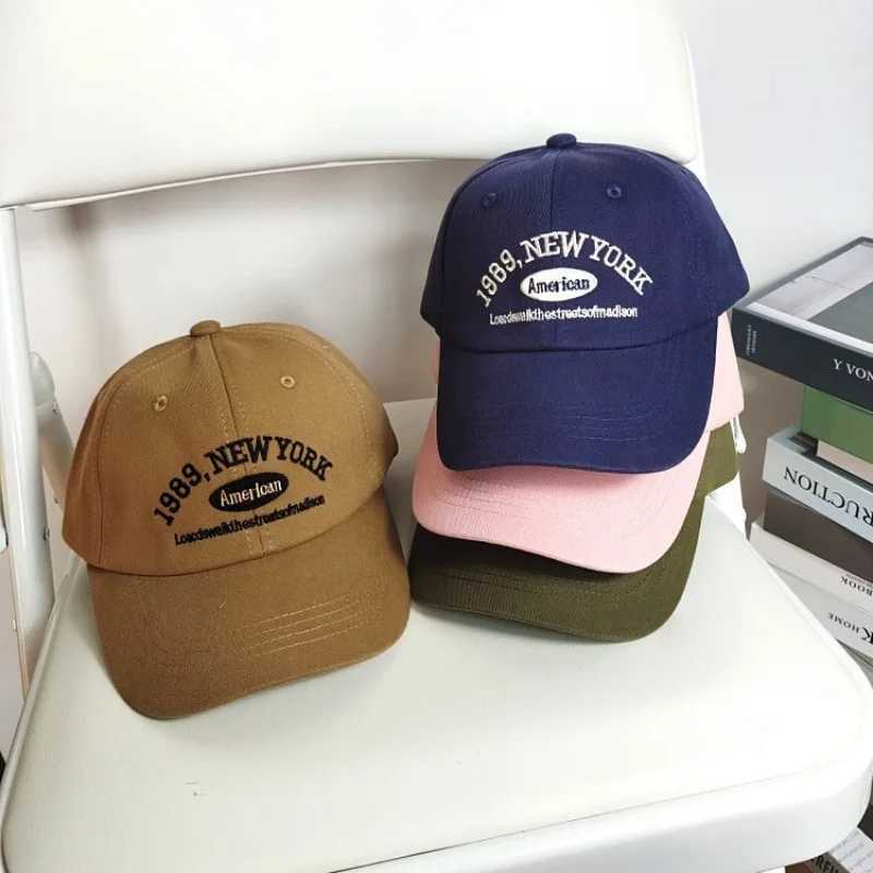 Children Baseball Cap Letters Embroidery Soft Cotton Summer Cap Spring Kids Boy Girl Caps Sun Hats 52-54cm parent-child caps W250614