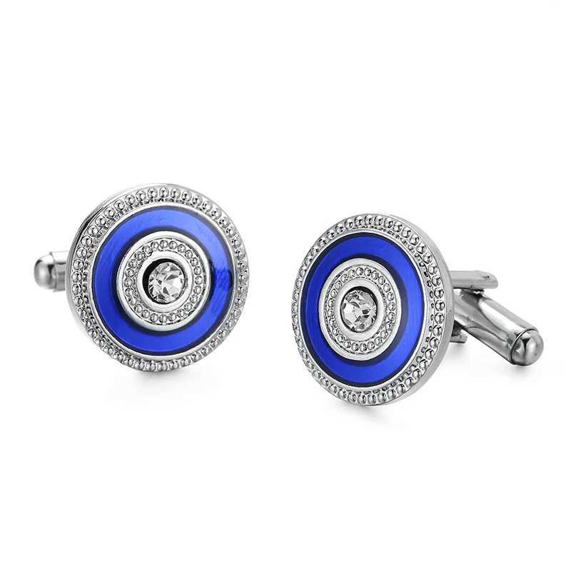 High quality blue crystal horse cufflinks for mens wedding French shirt badges and cufflinks factory direct wholesale XJ250614