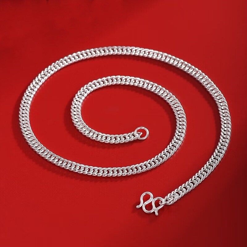 2025 Choucong Brand 925 Sterling Silver Plated Cuba Hiphop Simple Fashion Jewelry High Quality Ladies Men Link Whip Chain Necklace For Lover Gift