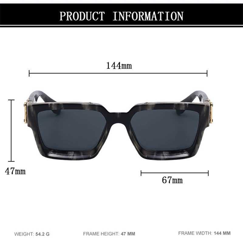 New Luxury Men Sunglasses Square Oversized Trending Glasses Designer Oculos Vintage Sunglasses Gafas De Sol Dropshipping Lenses Z250614