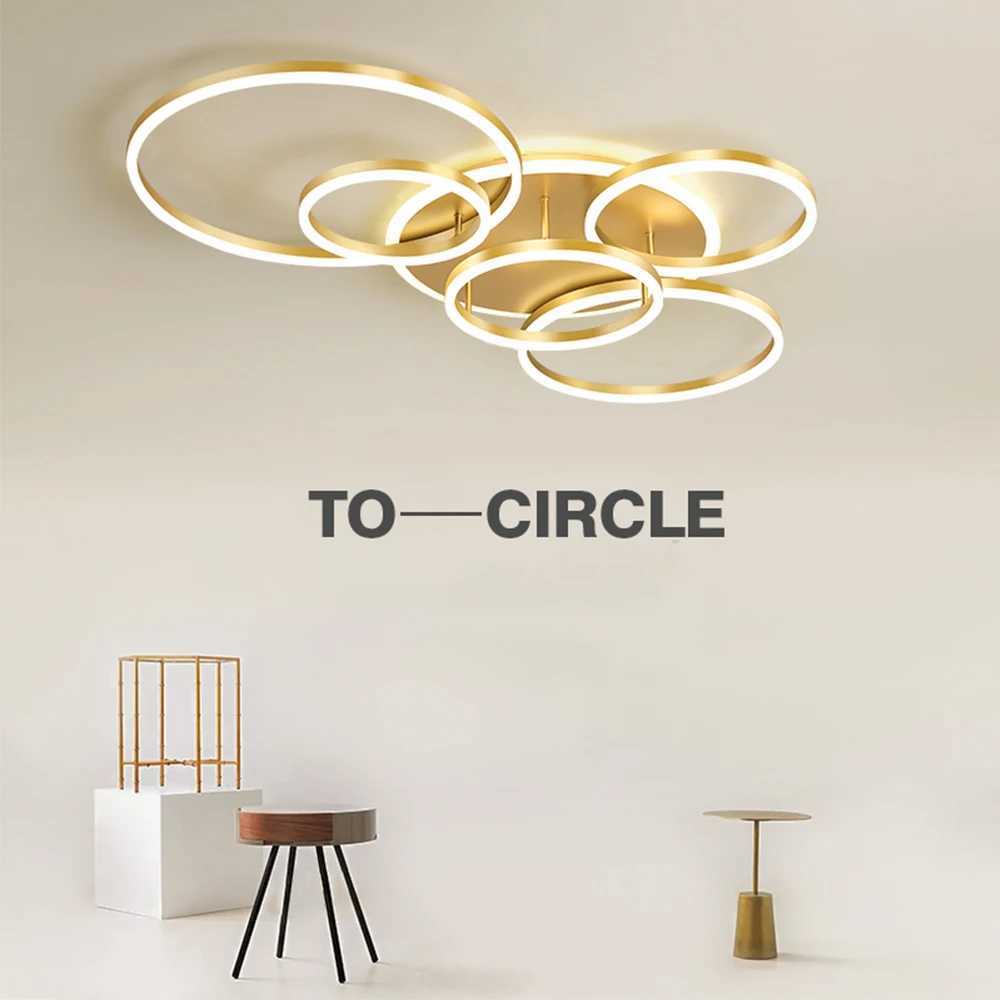 Modern LED tavan lambas avize yuvarlak oturma odas alma odas aydnlatma armatrleri ev i aydnlatma dekoratif klar XJ2500613