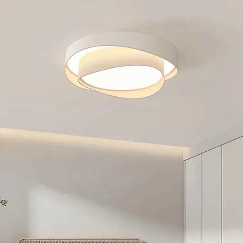 Modern Pure White LED Ceiling Light Nordic Minimalism Lustre Luminarias Bedroom Ceiling Mounted Lamp New Cream Style Indoor LampXJ2500613