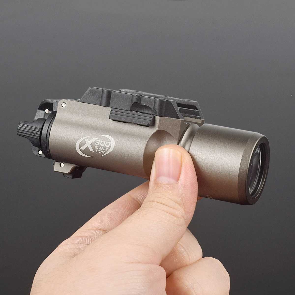 Tactical X300 Momentary Constant Pistol Scout LED Weapon Light GLOCK 17 19 20mm Rail Flashlight Rifle Airsoft Gun LampXJ250613