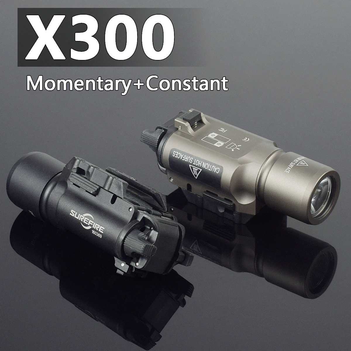 Tactical X300 Momentary Constant Pistol Scout LED Weapon Light GLOCK 17 19 20mm Rail Flashlight Rifle Airsoft Gun LampXJ250613