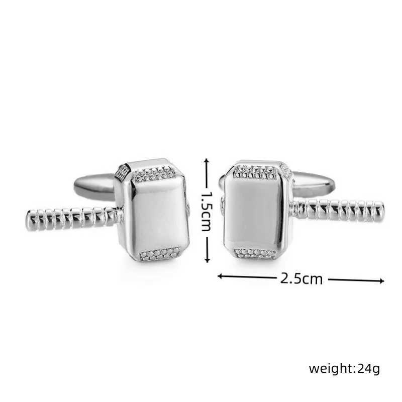 Mens French shirt cufflinks copper material fashion brand classic style hammer cufflinks fashion jewelry wholesale XJ250614