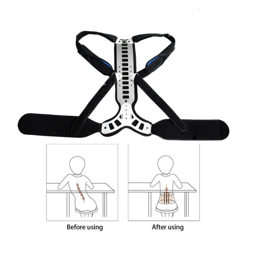 Bad Posture Corrector Back Orthosis Adjust Shoulder Waist Lumbar Spine Support Aluminum Plate Humpback Correction Belt