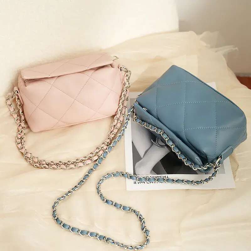 Designer New Fashion Single Shoulder Small Versatile Dia Grid Chain Women S Crossbody Bag Free Shipping Free shipping