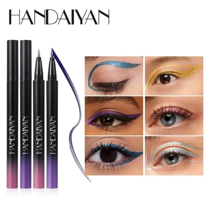 Pearlescent Eyeliner Stick Pen Glitter Eyes Shadow Waterproof Shimmer Eye Liner Pen Shiny High-gloss Cosmetics Beauty Make Up 250614