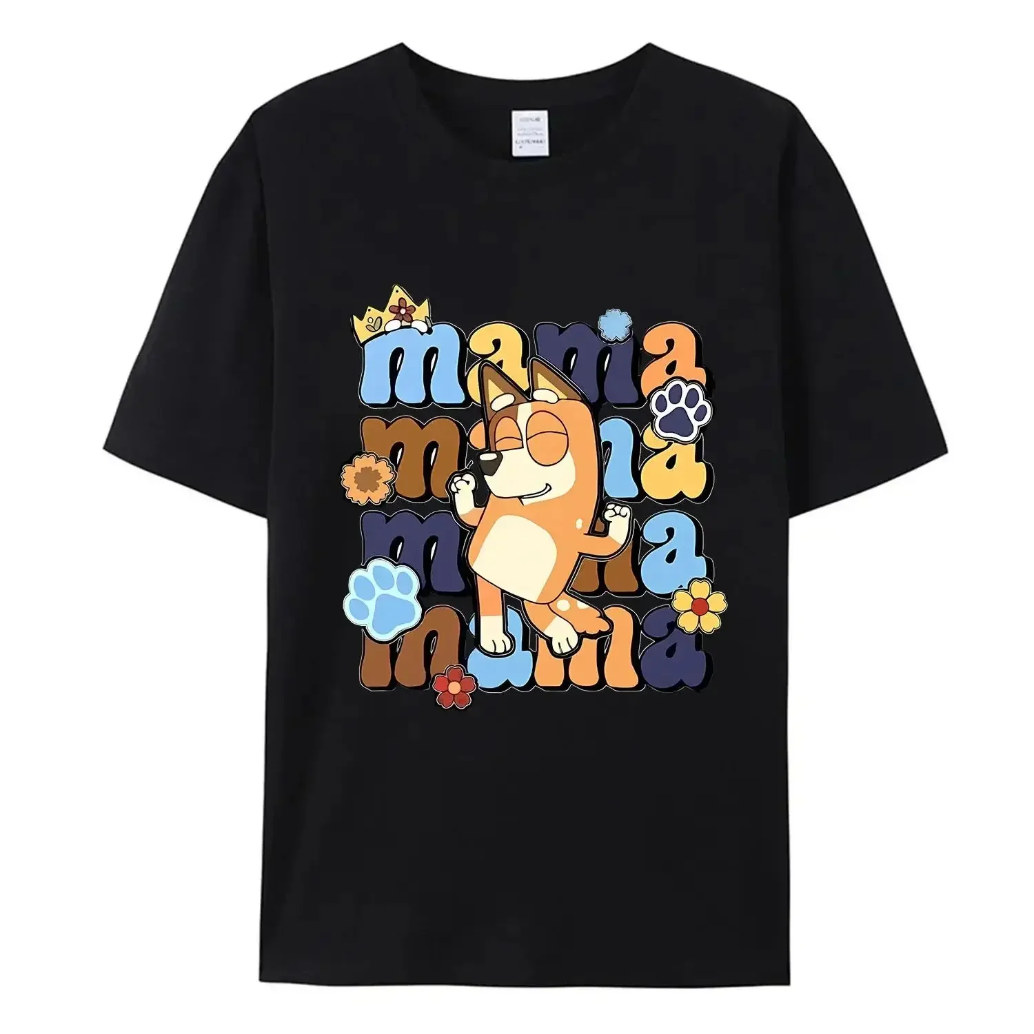 New Women's T-shirt Cute Top Summer Family Pack Animated Black and White T-shirt Family Clothing Gift Woes Clothing