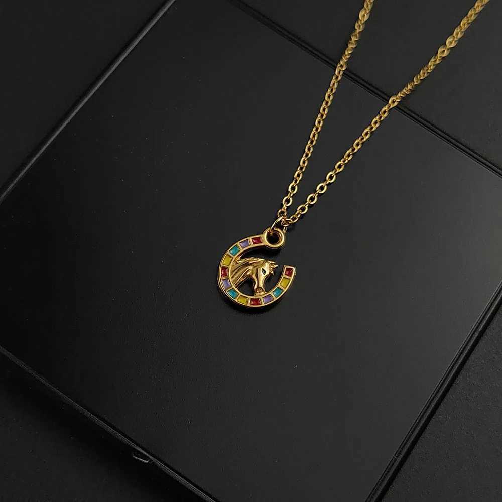 New badge fashion stainlESS steel high quality 18k waterproof necklace exquisite niche mens gift Z250614