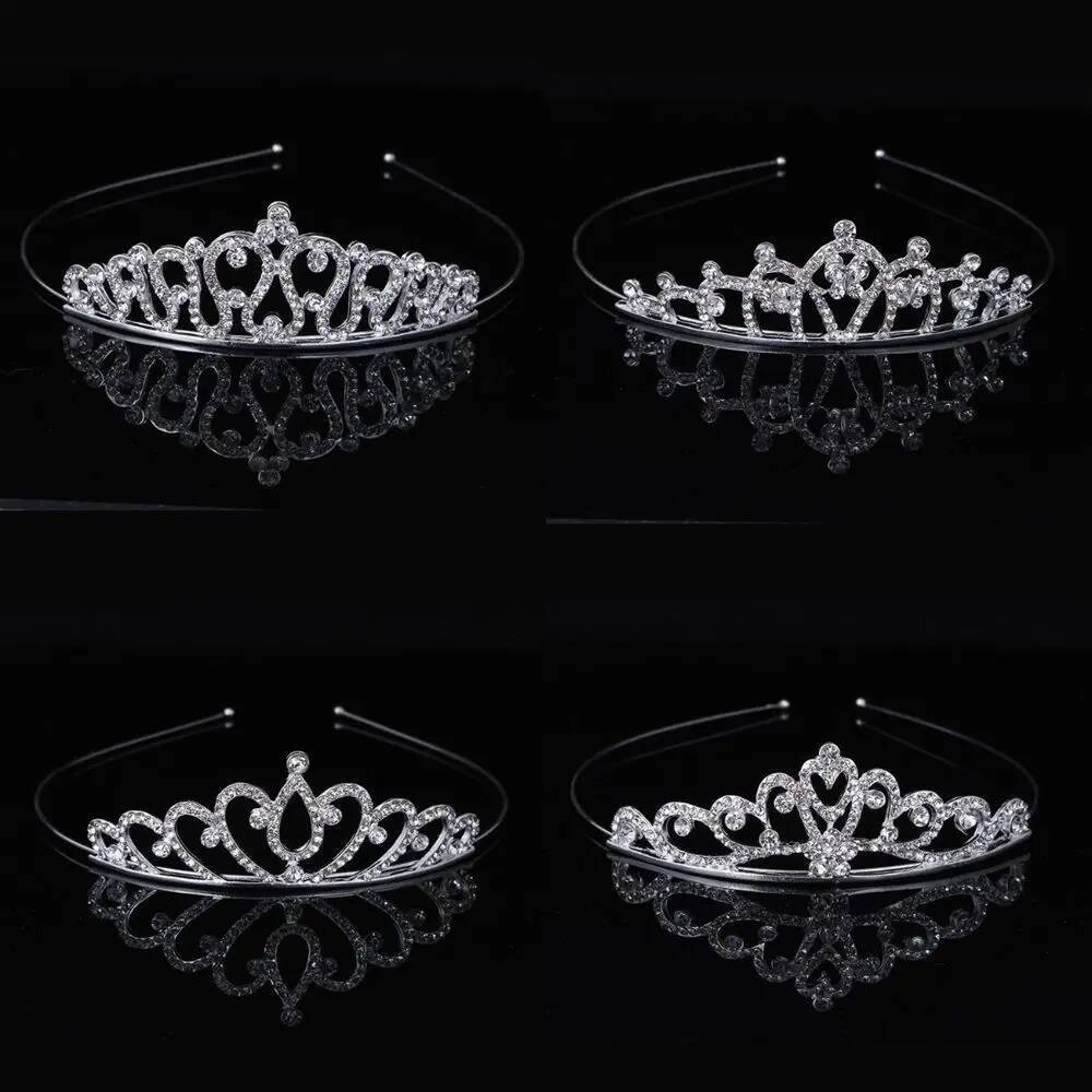 Children Tiaras and Crowns Headband Kids Girls Bridal Crystal Crown Wedding Party Accessiories Hair Jewelry Ornaments Headpiece
