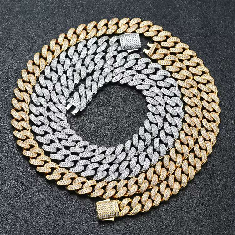 Cities Custom Hip Hop Jewelry Vvs1 Moissanite Iced Out Cuban Link Chain 925 Silver 12mm Diamond Moissanite Cuban Chain