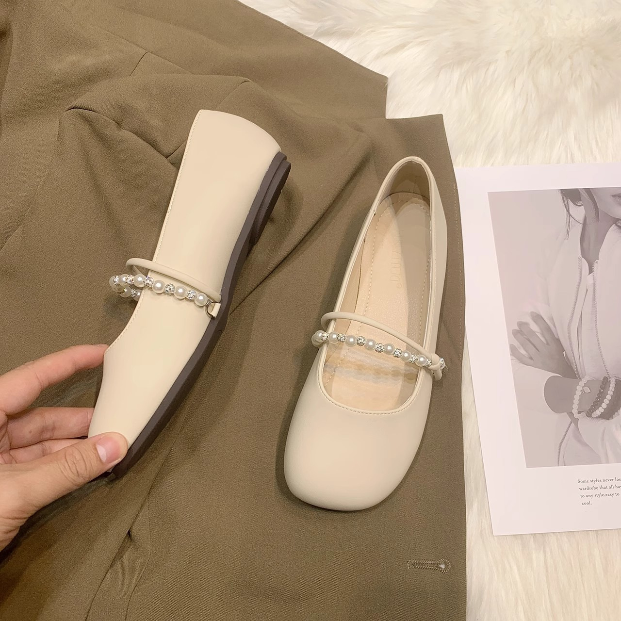 Ddmyoutdoor Ddmyoutdoor Evening Breeze Gentle Flat Single Women New Summer Mary Jane To Match Skirts Soft Sole Maternity Shoes Outdoor Outdoor Shoes