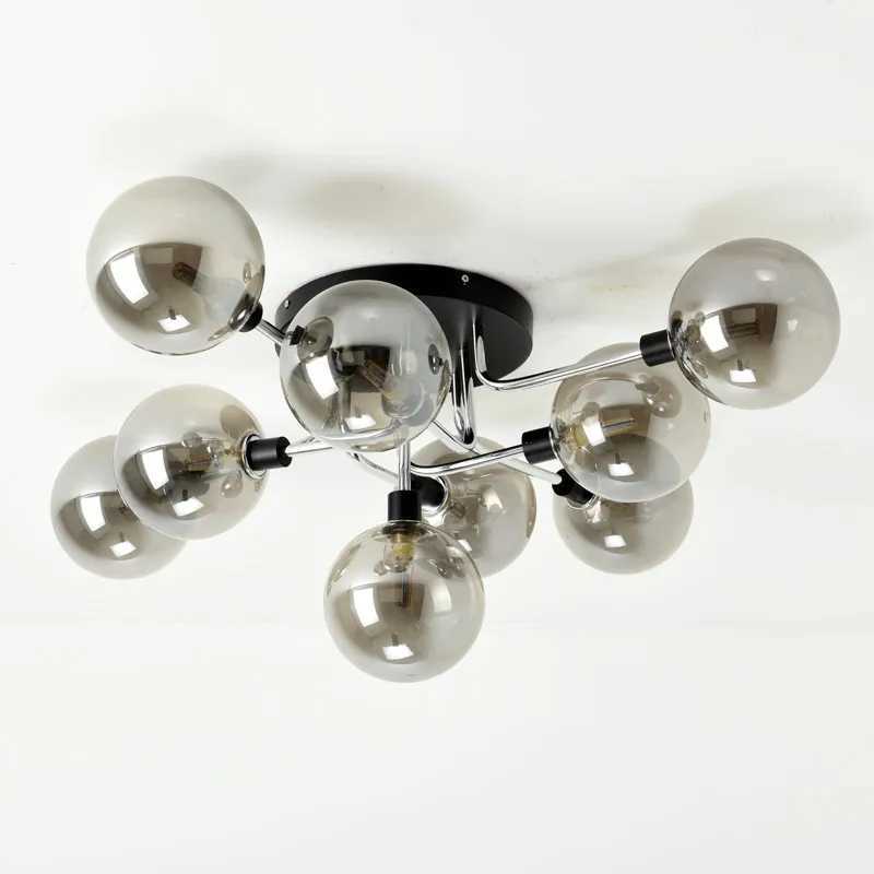 LED Glass Ceiling Light for Entrance Aisle Dining Room Bedroom Kitchen Home Decoration Lighting Fixture Clear Cognac GrayXJ2500613