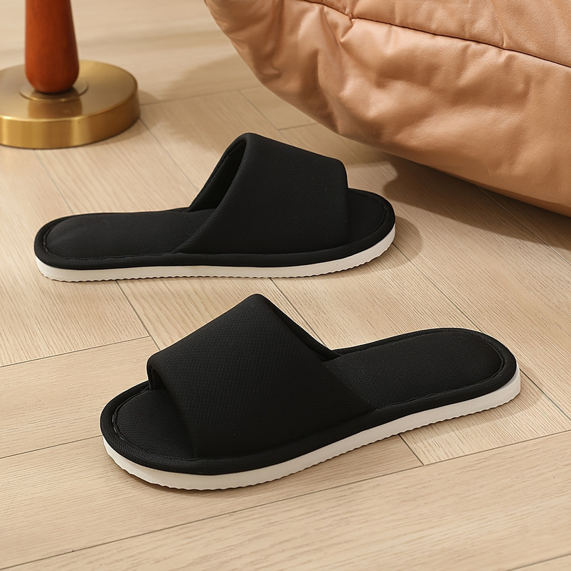 Unisex Sweat-Absorbing - Quiet and Seasons, Black Upper with White EVA Sole, Textured Design for Indoor Use, Hand Wash or Dry Clean Only, Comfortable 