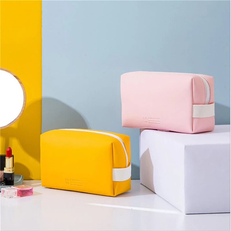 PU Leather Travel Cosmetic Bag Portable Women Men Makeup Case Waterproof Multifunctional Toiletry Organizer Storage Bag 250614