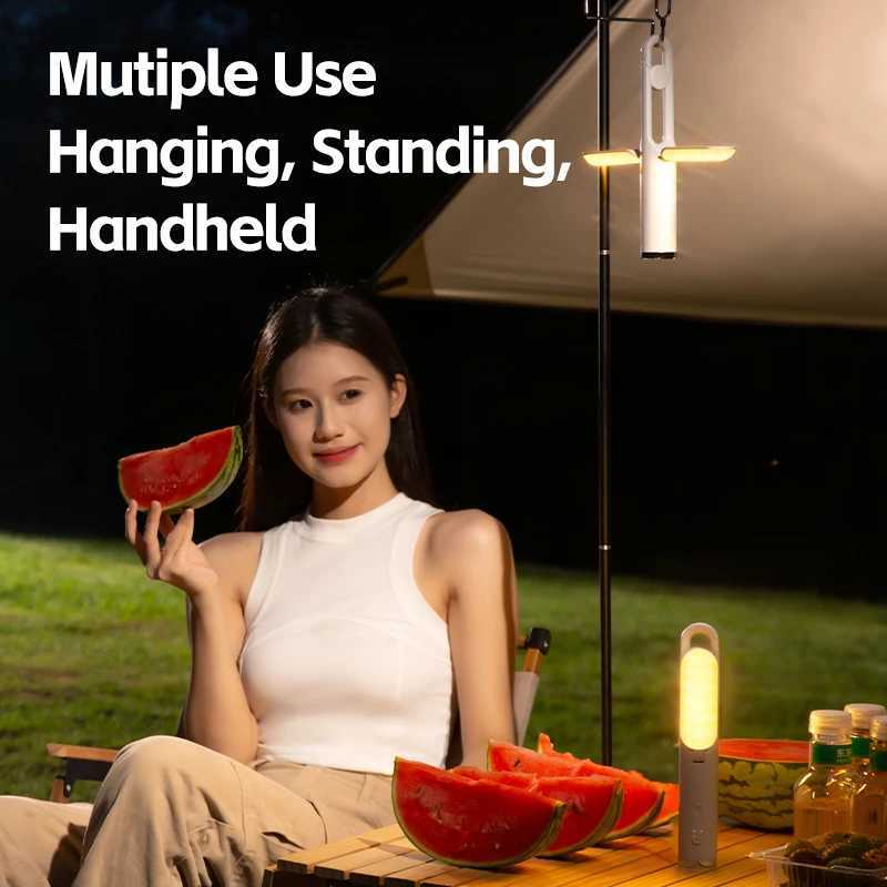 Portable Outdoor Camping Flashlight with 90 Foldable Side-Lighting Tent Hanging Lamp for Easy Illumination New Camping Gear W250613