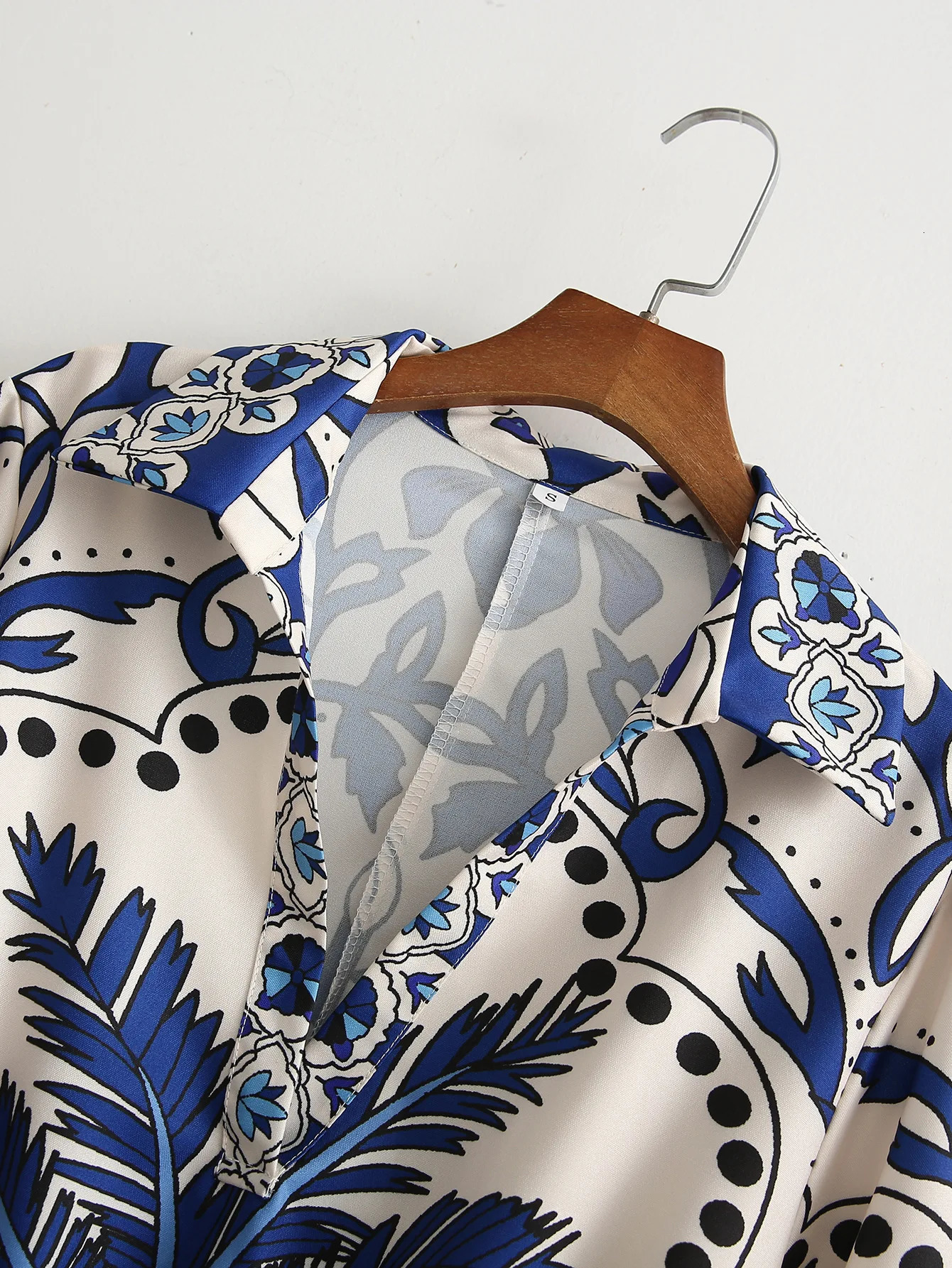 2025 Women Fashion Print Midi Skirts Set Woman 2 Pieces Women Suit Female Long Sleeve Blouses Tops Vintage Casual Sets 250609