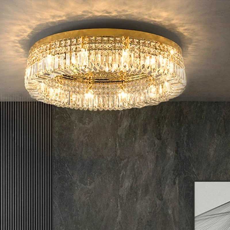 Modern Crystal Ceiling Light for Dining Room LED Chandeliers Lighting Gold Pendant Lamp Living Room DecorationXJ2500613