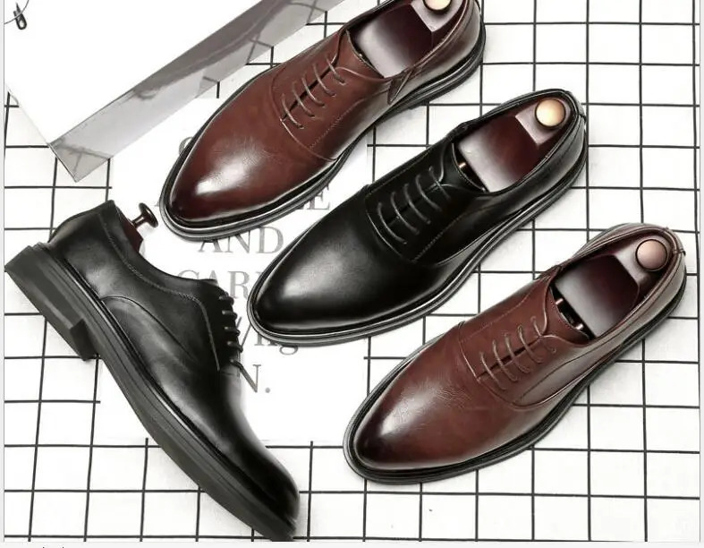 Mens Pointed business leather shoes Spring mens casualMens sneakers mens leather shoes PU leather shoes for men Loafers 250612