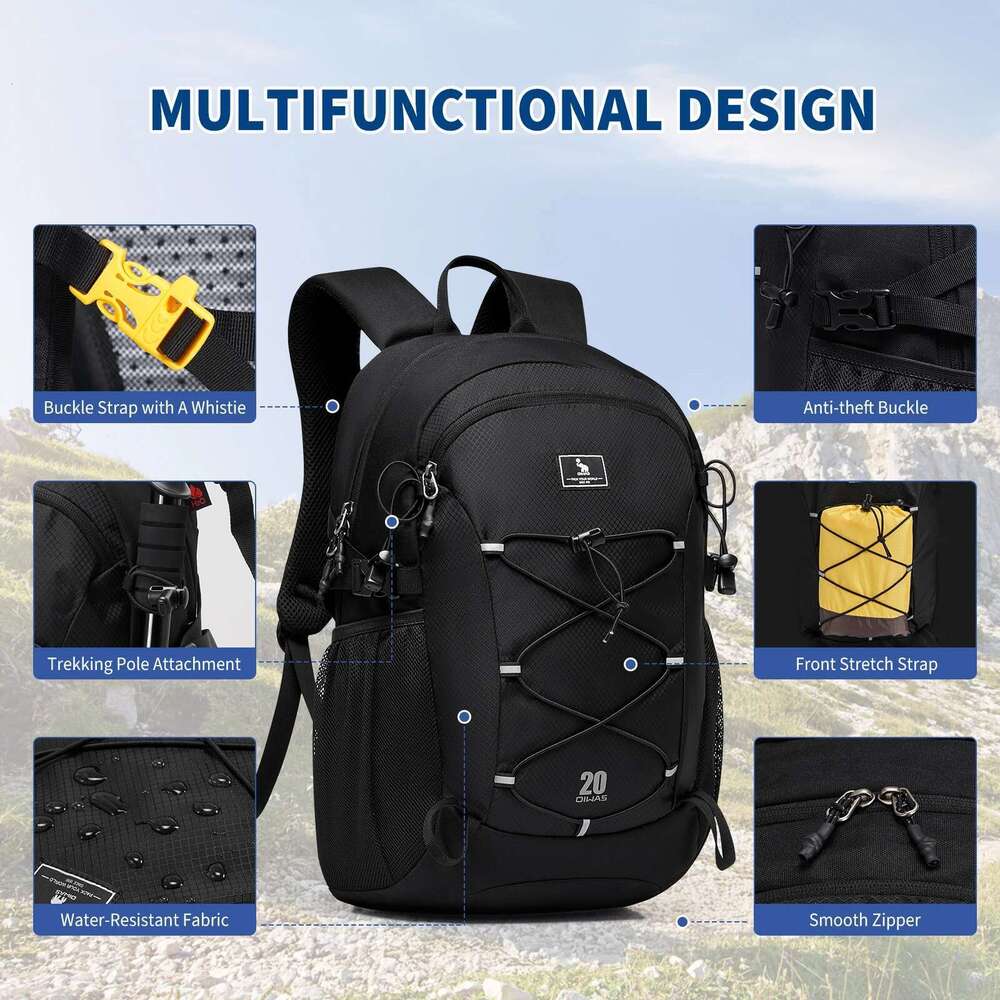 OIWAS Fashionable Backpack,20L Capacity Waterproof Design,Suitable Both Men Women For Outdoor Hiking And Cycling