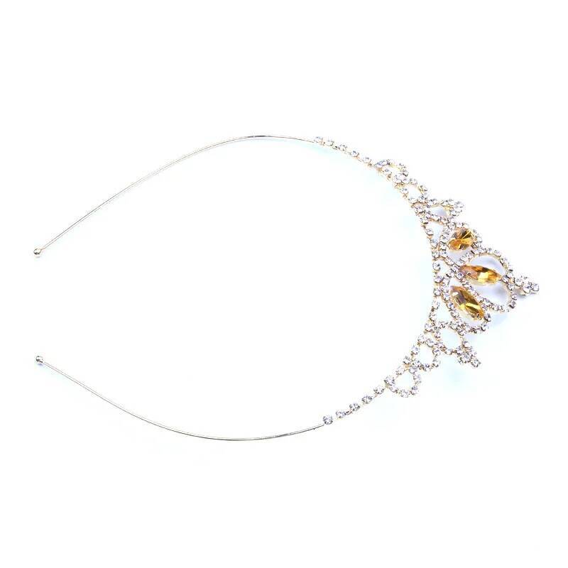 StoneFans Rhinestone Princess Headband for Girls Birthday Accessories Bridal Crystal Crown Tiara Wedding Hair Jewelry