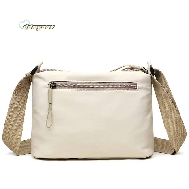 3 Main Pockets High Capacity Shoulder Crossbody Bag Women Multi-pocket Purse Canvas Handbag Suitable for Mothers Shopping ddmynov