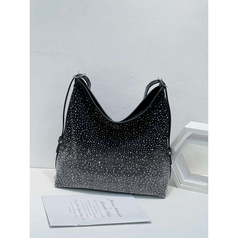 Star Silver Glitter Gradient Rhinestone for Women 2022 New Light Luxury Diamond-Encrusted Shoulder Crossbody Versatile Tote Bag