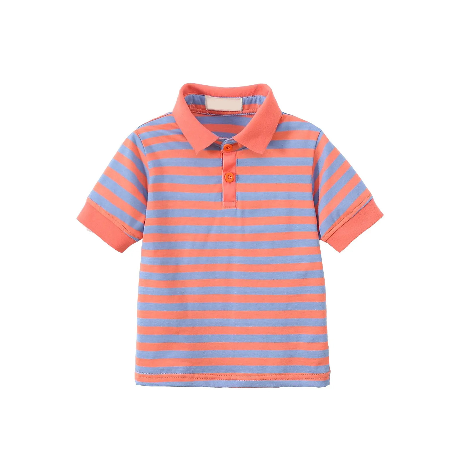 Summer boys striped polo shirt lapel short-sleeved T-shirt top boys and toddler cute Tee Polo Shirts Kids Clothing 1-9Y 250614